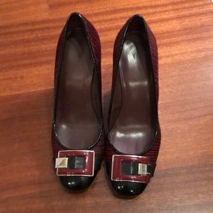 Calvin Klein 9.5 WILA Wedge Pump Zebra Haircalf